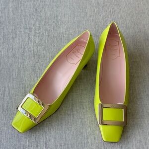 NIB ROGER VIVIER Decollete Belle Vivier Leather Ballerina Pumps